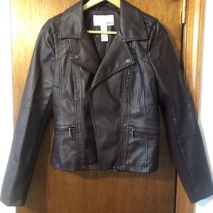 Maroon bar III jacket.